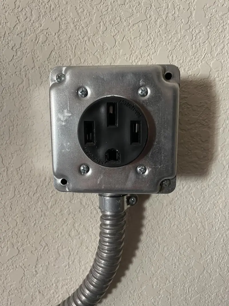 NEMA 14-50 outlet installed for Smart Home Electrical in Mission Hills